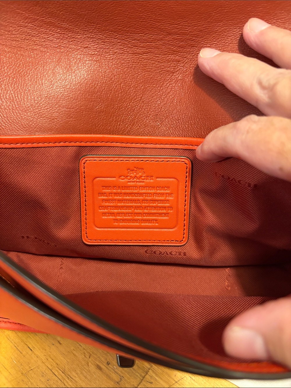 Coach Coral Leather Turnlock Crossbody Bag - Picture 4 of 14